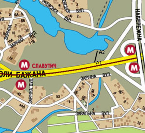 Схема рекламной плоскости по адресу Бажана пр-т (за ст.м. "Осокорки") правый Схема рекламной плоскости по адресу Бажана пр-т (за ст.м. "Осокорки") правый