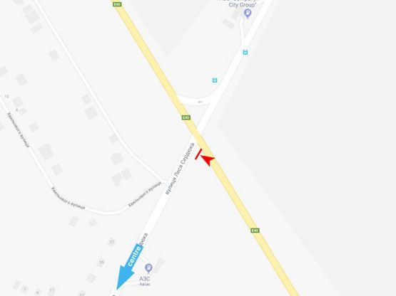 Схема рекламної площини за адресою Леся Сердюка ул. - Окружная дорога (1), в центр Схема рекламної площини за адресою Леся Сердюка ул. - Окружная дорога (1), в центр