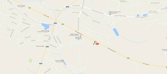 Схема рекламной плоскости по адресу Об'їзна М-10, З.О. м. Львова, Панська Гора в сторону Сокільник (верхній )1