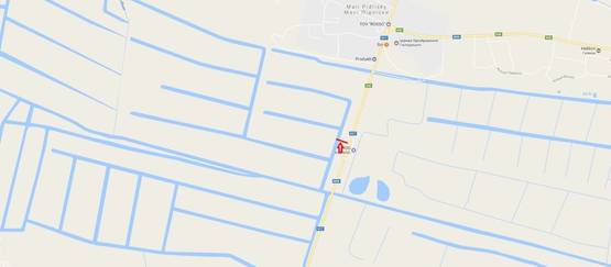 Схема рекламной плоскости по адресу Обїздна М-06, Київ-Чоп, перед с.Гамаліївка АЗС WOG в сторону Київа (верхній)