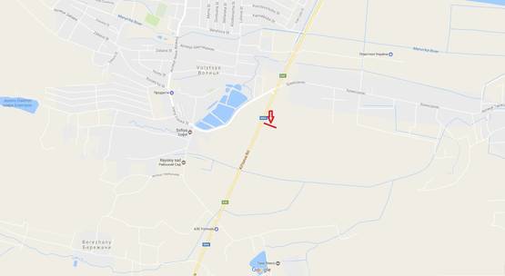 Схема рекламной плоскости по адресу Обїздна М-06, Київ-Чоп, за с.Чишки в сторону Пасіки-Зубрицькі