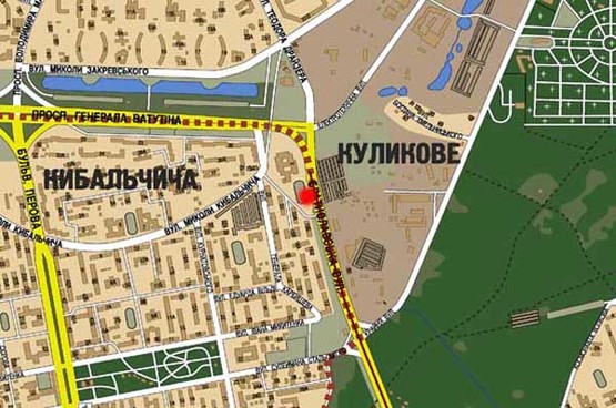 Схема рекламної площини за адресою ул. Братиславская напротив "АТЛ" (В) "Троещинский рынок"