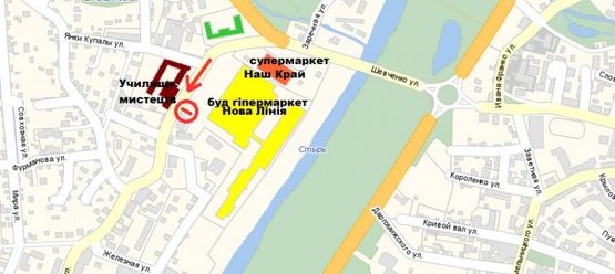 Схема рекламної площини за адресою вул. Шевченка,15 (супермаркет "Нова Лінія) Схема рекламної площини за адресою вул. Шевченка,15 (супермаркет "Нова Лінія)