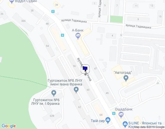 Схема рекламной плоскости по адресу Пасічна, 60 вул