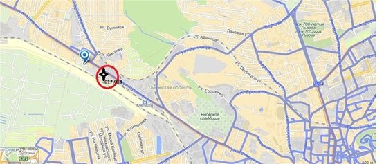 Схема рекламної площини за адресою Шевченка вул. Схема рекламної площини за адресою Шевченка вул.