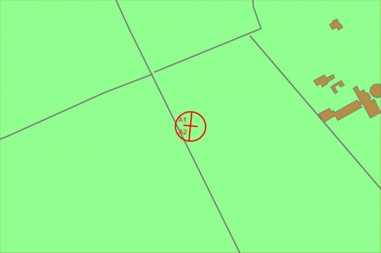 Схема рекламної площини за адресою Столичное шоссе, поворот на "Золотые ворота" - 2  (по ходу из Киева)