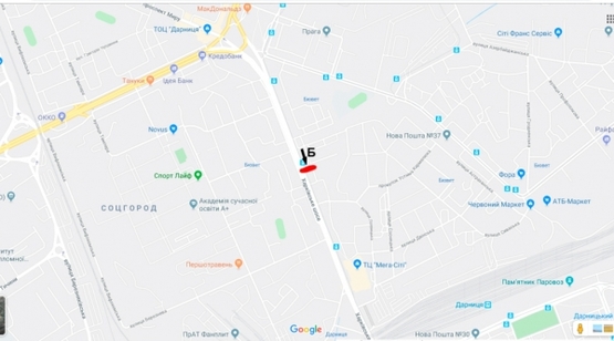 Схема рекламної площини за адресою Харьковское шоссе,9 - Ленинградская пл.