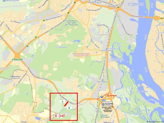 Схема рекламної площини за адресою Заболотного, в сторону Одесской пл Схема рекламної площини за адресою Заболотного, в сторону Одесской пл