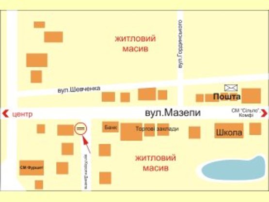 Схема рекламной плоскости по адресу Короля Данила - Мазепи (лівий)