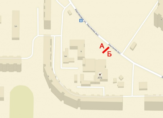 Схема рекламной плоскости по адресу Каштановая, 9 (АТБ, остановка) 200м до Маяковского Схема рекламной плоскости по адресу Каштановая, 9 (АТБ, остановка) 200м до Маяковского