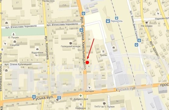 Схема рекламної площини за адресою Б. Хмельницького