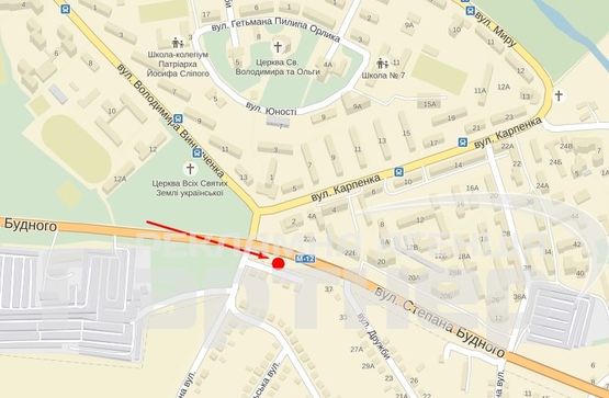 Схема рекламной плоскости по адресу С. Будного Схема рекламной плоскости по адресу С. Будного
