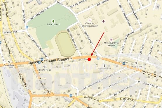 Схема рекламной плоскости по адресу С. Бандери