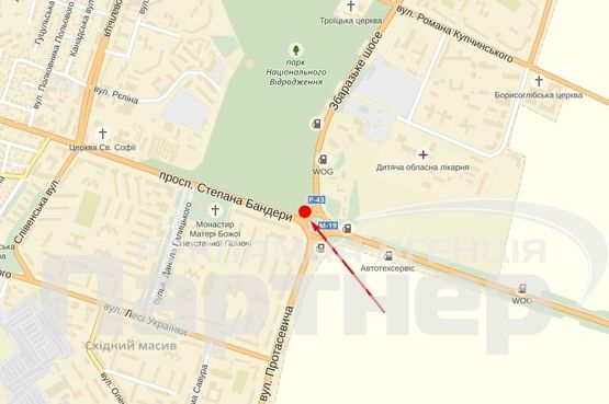 Схема рекламной плоскости по адресу С. Бандери Схема рекламной плоскости по адресу С. Бандери