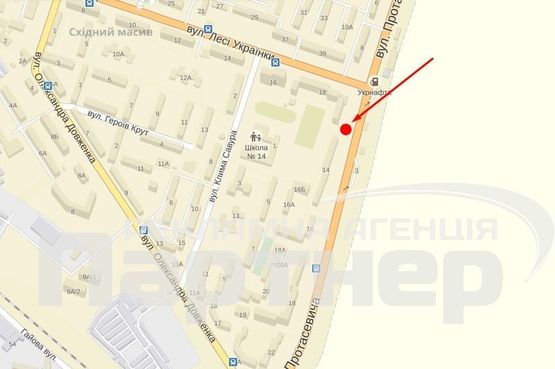 Схема рекламної площини за адресою Протасевича
