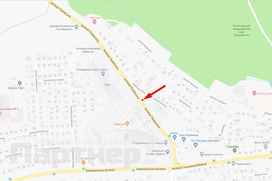 Схема рекламної площини за адресою Львівська