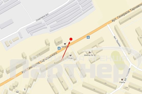 Схема рекламної площини за адресою Генерала Тарнавського