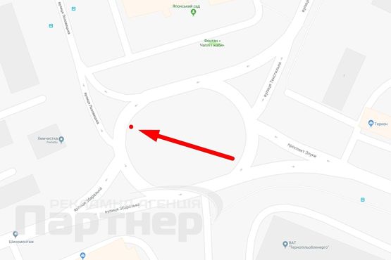 Схема рекламной плоскости по адресу Текстильна