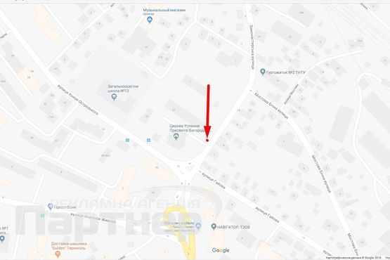 Схема рекламної площини за адресою Замонастирська Схема рекламної площини за адресою Замонастирська