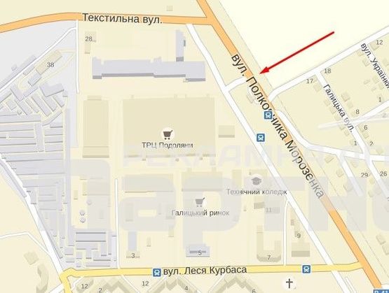 Схема рекламной плоскости по адресу Морозенка Схема рекламной плоскости по адресу Морозенка