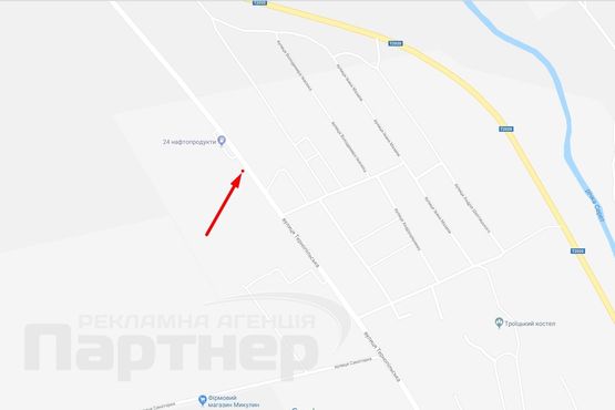 Схема рекламної площини за адресою село Микулинці Схема рекламної площини за адресою село Микулинці