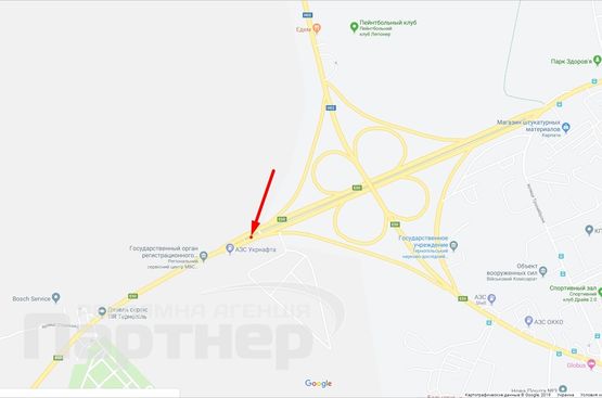 Схема рекламной плоскости по адресу Бережанська Схема рекламной плоскости по адресу Бережанська