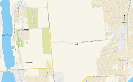 Схема рекламной плоскости по адресу Ильичевская дорога от Паромной переправы в Одессу, к оптовому стройрынку Схема рекламной плоскости по адресу Ильичевская дорога от Паромной переправы в Одессу, к оптовому стройрынку