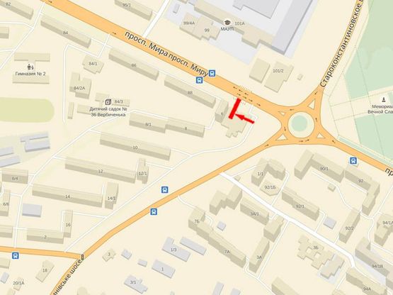 Схема рекламної площини за адресою Мира пр-т, возле супермаркета ''Сильпо'', МАУП, з-д ''Темп'' Схема рекламної площини за адресою Мира пр-т, возле супермаркета ''Сильпо'', МАУП, з-д ''Темп''