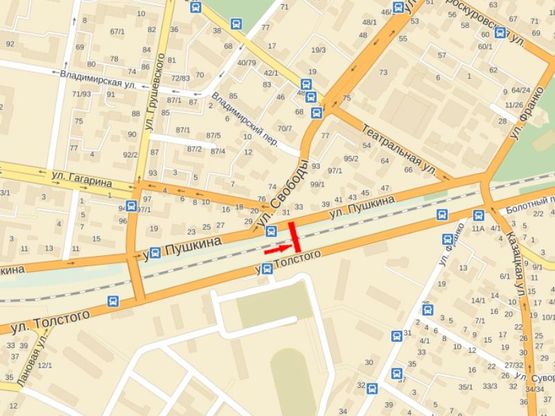 Схема рекламной плоскости по адресу Толстого ул., КПП Схема рекламной плоскости по адресу Толстого ул., КПП