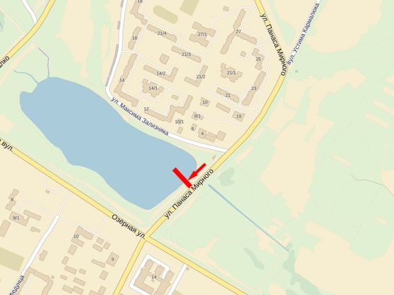 Схема рекламной плоскости по адресу Мирного П. ул., спальный микрорайон