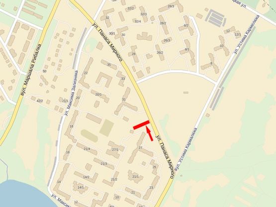 Схема рекламної площини за адресою Мирного П. ул, 29, возле ночного клуба "Шторм" , супермаркета "Дана" Схема рекламної площини за адресою Мирного П. ул, 29, возле ночного клуба "Шторм" , супермаркета "Дана"