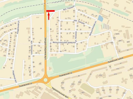 Схема рекламной плоскости по адресу Западноокружная ул. - ул. Геологов Схема рекламной плоскости по адресу Западноокружная ул. - ул. Геологов