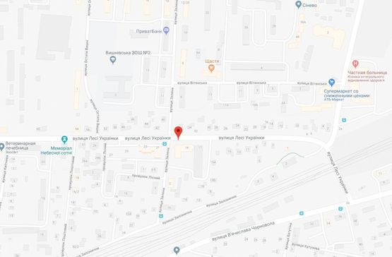 Схема рекламной плоскости по адресу Вишневе, Вишневе, вул.Л.Українки, буд.19, на перехресткі з вул Схема рекламной плоскости по адресу Вишневе, Вишневе, вул.Л.Українки, буд.19, на перехресткі з вул