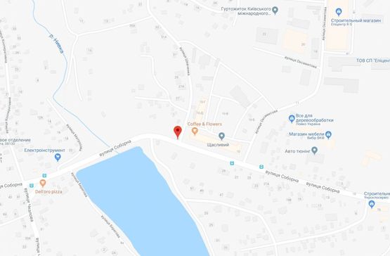 Схема рекламной плоскости по адресу Петропавлівська Борщагівка, вул.Соборна, на перехресті з вул.Шевченко, біля  ЖК Щасливий