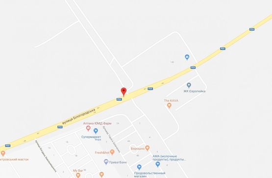 Схема рекламної площини за адресою Святопетрівське, ул.Белогородская, напротив ЖК Петровский Квартал