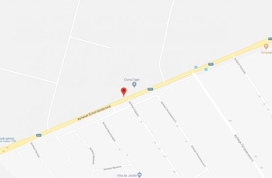 Схема рекламної площини за адресою Святопетрівське, ул.Белогородская,возле остановки напротив Доброволец