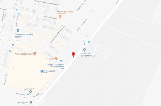 Схема рекламної площини за адресою Вишневе, ул.В.Стуса, возле ЖК Пионерский квартал