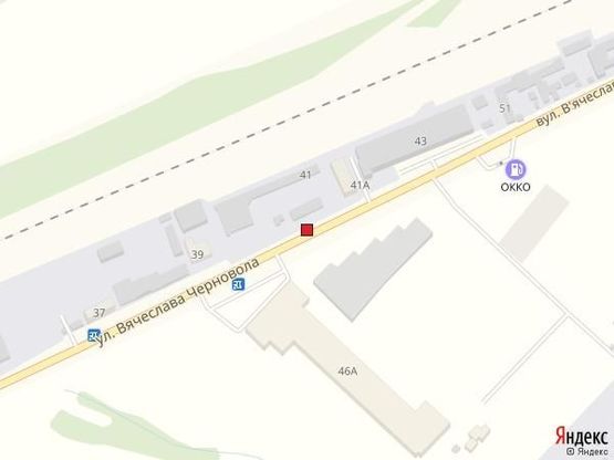 Схема рекламної площини за адресою Вишневе, ул.В.Черновола, около магазина Рыбный мир