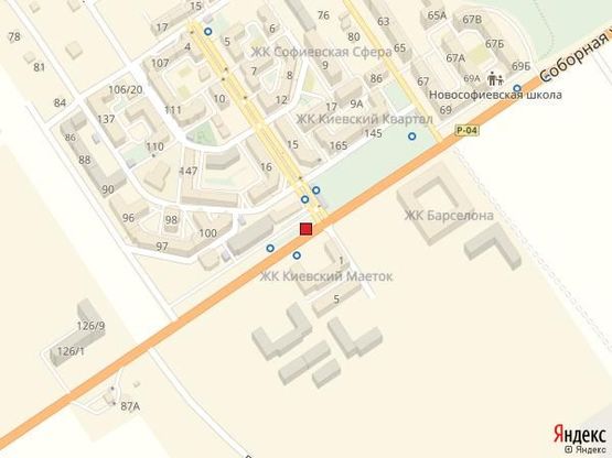 Схема рекламной плоскости по адресу Софіївська Борщагівка, ул.Соборная, возле ЖК София Сфера напротив заправки Shell