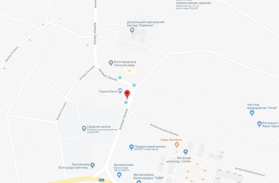 Схема рекламной плоскости по адресу Білогородка (Хмельницька обл.),