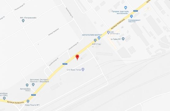 Схема рекламної площини за адресою Святопетрівське, Святопетрівське, вул.Київська, 27, трасса Київ-Боярка