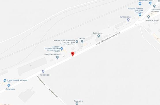 Схема рекламної площини за адресою Вишневе, ул.В.Черновола