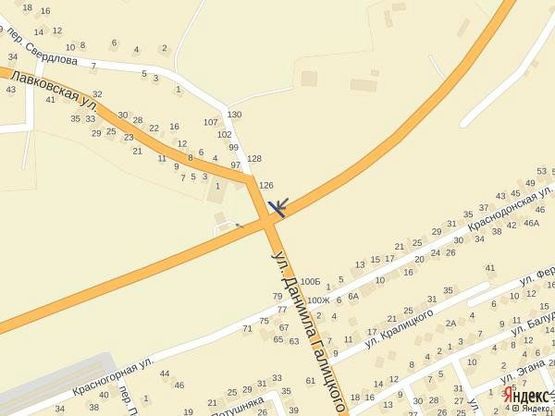 Схема рекламної площини за адресою м.Мукачево, в'їзд в місто, зі сторони м.Львів, траса Київ-Чоп, навпрти АЗС Народна