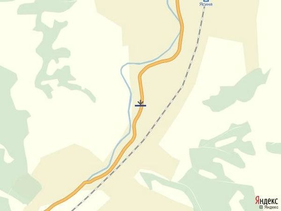 Схема рекламной плоскости по адресу смт.Ясіня, виїзд з центру, в сторону м.Рахів