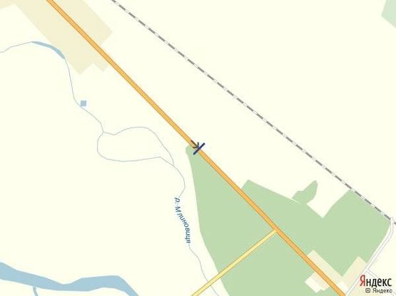 Схема рекламной плоскости по адресу МЕЖА Тячівського та Хустського району, виїзд в сторону м.Тячів на висоті 9 м