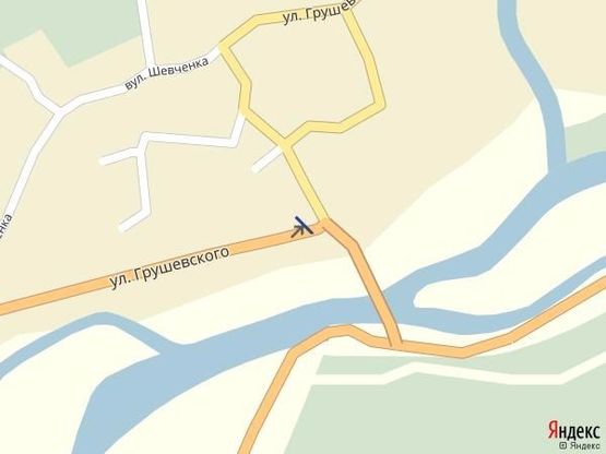 Схема рекламной плоскости по адресу с. Нересниця, вул. Головна, в сторону с. Терново, Тересва