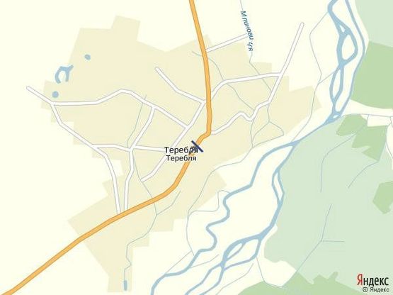 Схема рекламной плоскости по адресу с.Теребля, виїзд, в сторону м.Тячів,м.Хуст, навпроти зони відпочинку Едем