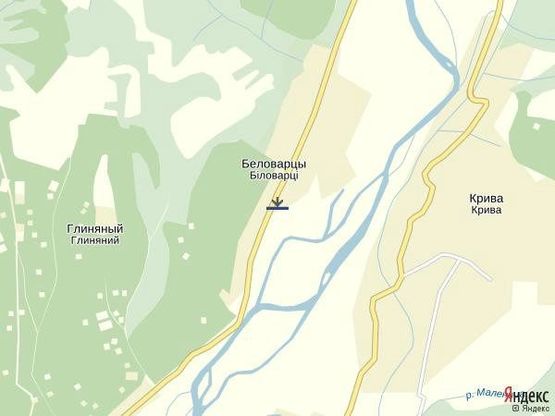 Схема рекламной плоскости по адресу с.Бедевля, вул. Волошина, в сторону м.Тячів, зі сторони смт.Дубове