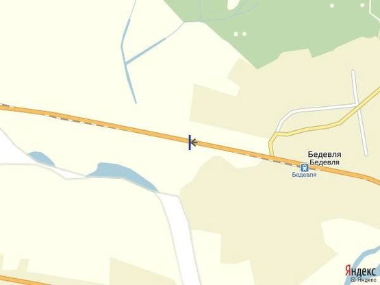 Схема рекламної площини за адресою с. Бедевля, в сторону м. Тячів