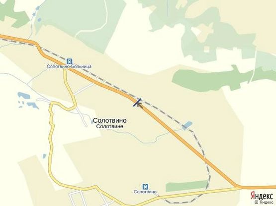 Схема рекламной плоскости по адресу смт.Солотвино,вул.Спортивна, в сторону м.Мукачево, РИНОК